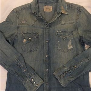 Ralph Lauren Distressed Denim Shirt